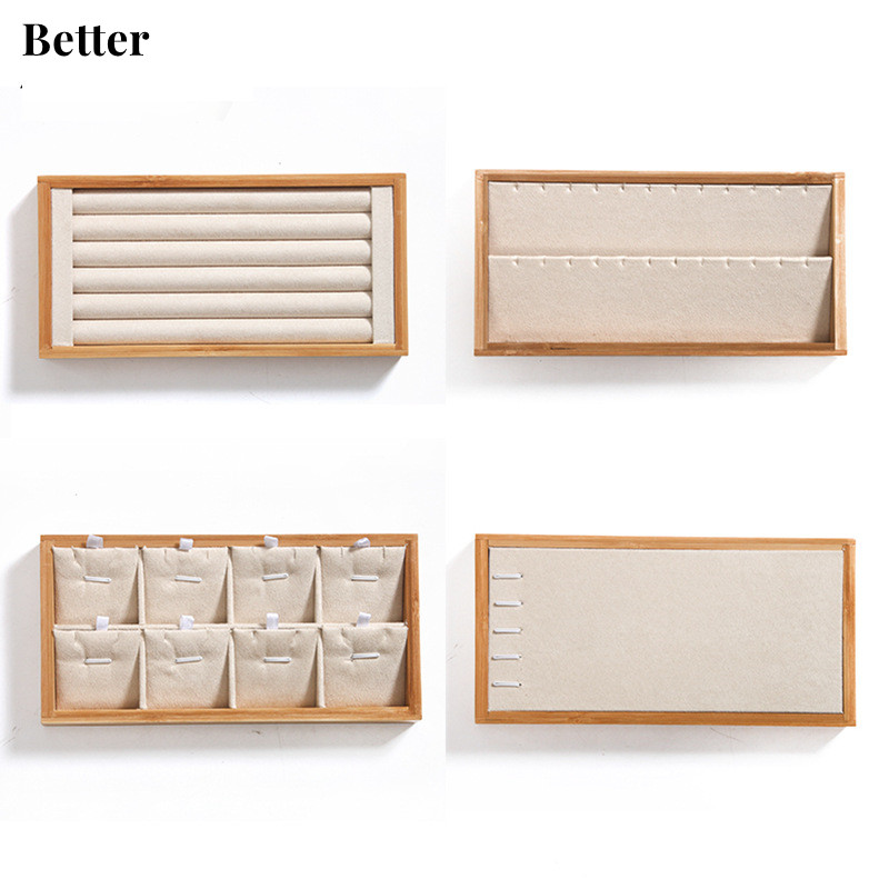 Drawer Organizer Bamboo - Бамбуковые бежевые ювелирные изделия, держатель для