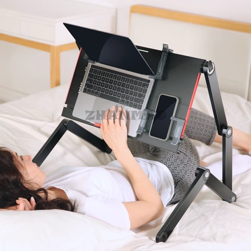 Desk Setup Notebook - Лежащая плоская кровать, стол для ноутбука,