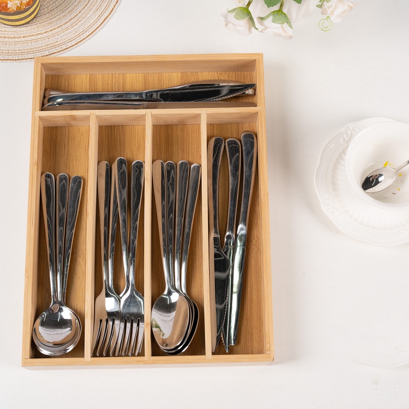 Бамбуковый ящик для посуды, ор – обзор и цена Drawer Organizer Bamboo