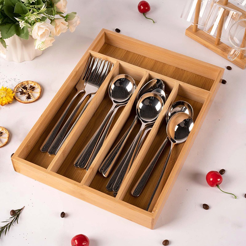 Бамбуковый ящик для посуды, ор – обзор и цена Drawer Organizer Bamboo