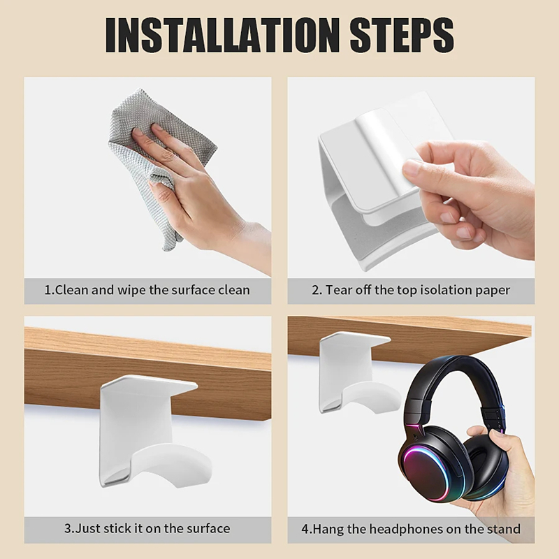 Универсальная подставка для на – обзор и цена Headphone Hook Under