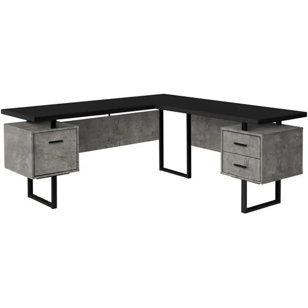 L-образный компьютерный стол 7 – обзор и цена Desk Setup Grey