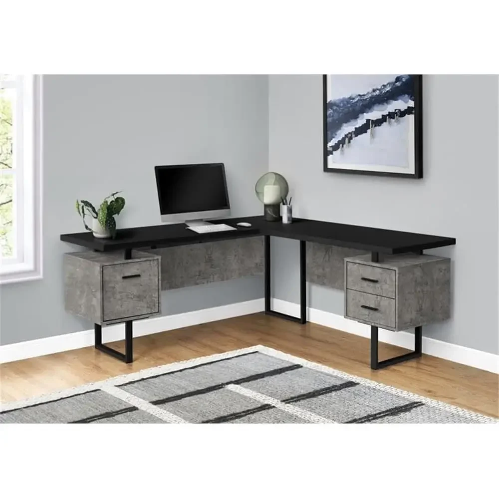 L-образный компьютерный стол 7 – обзор и цена Desk Setup Grey