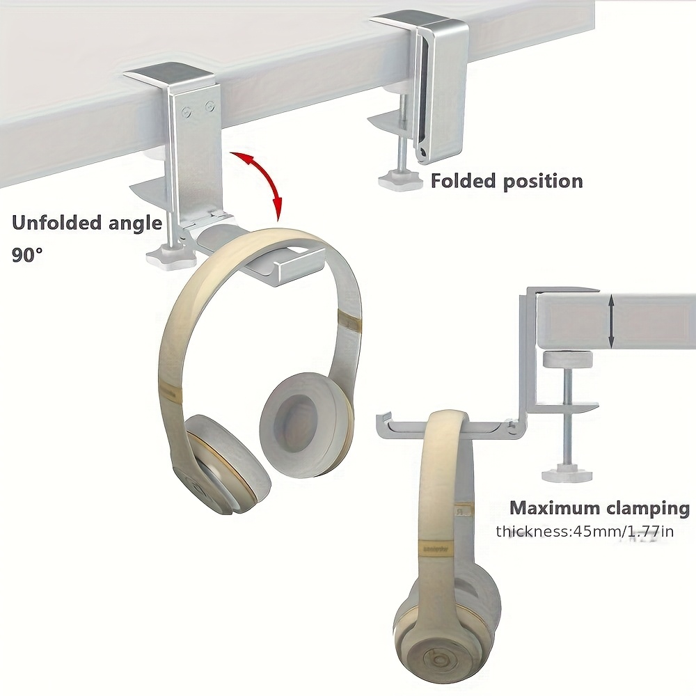 Цельноалюминиевый складной дер – обзор и цена Headphone Hook Under