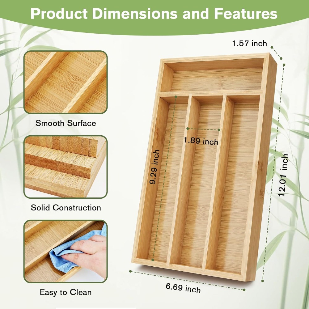 Самый продаваемый компактный о – обзор и цена Drawer Organizer Bamboo