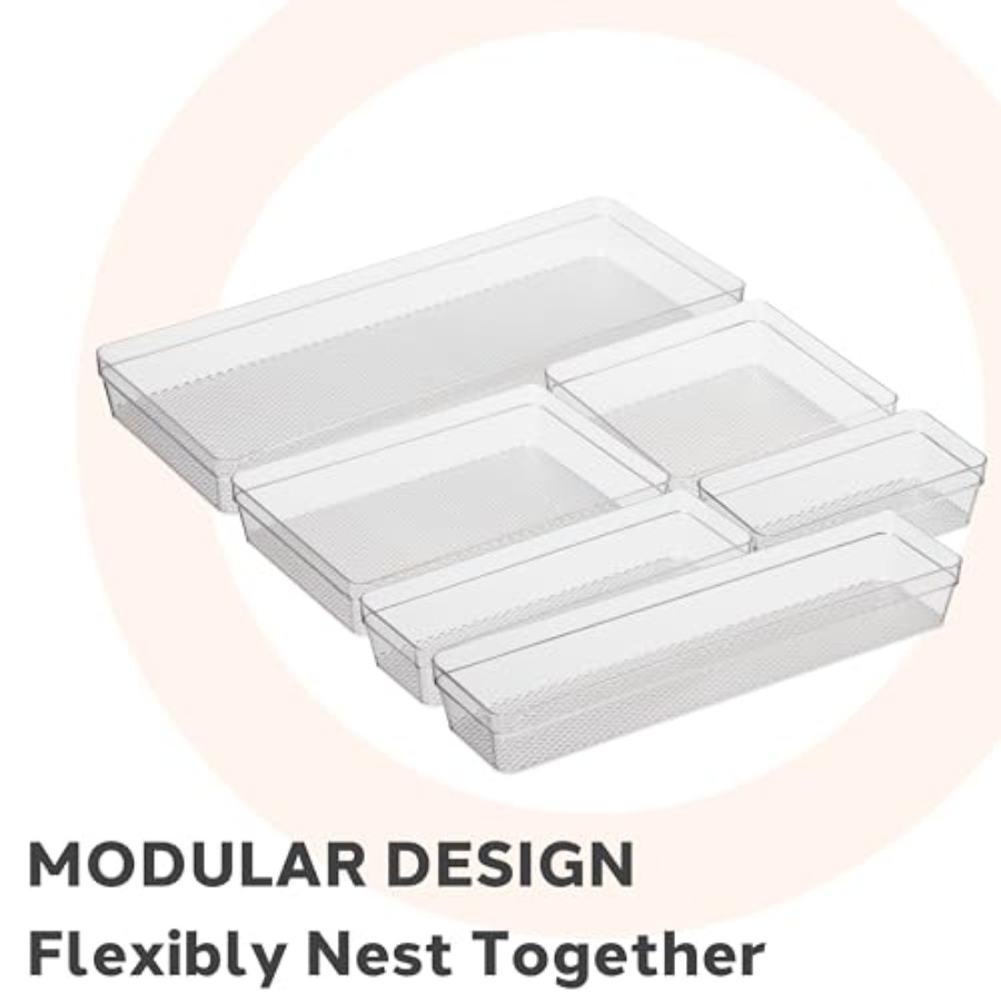 Прозрачный органайзер для ящик – обзор и цена Drawer Organizer Bamboo