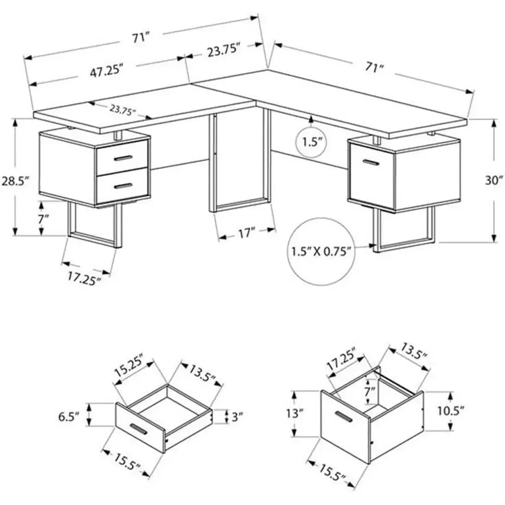 Г-образный компьютерный стол 7 – обзор и цена Desk Setup Grey