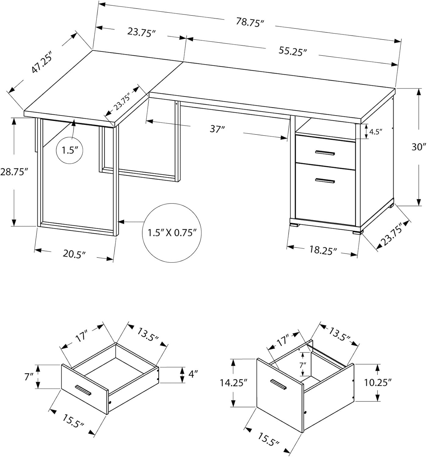 Компьютерный стол I 7257, для  – обзор и цена Desk Setup Corner